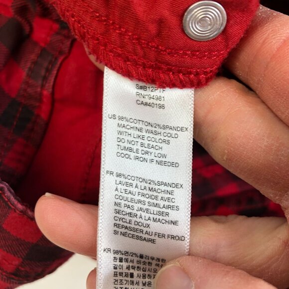 XXI Black Red Buffalo Plaid Check Skinny Punk Tartan Ankle Zipper Pants Size‎ 3 - Picture 4 of 10